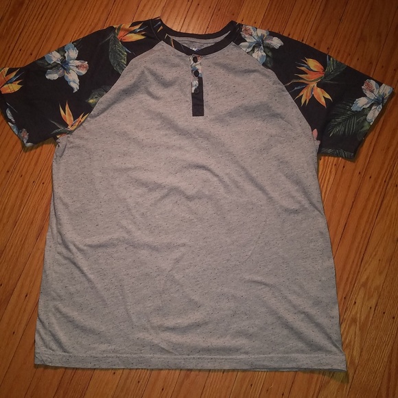 Tony Hawk Other - Tony Hawk 3 Button Short Sleeve Shirt Gray